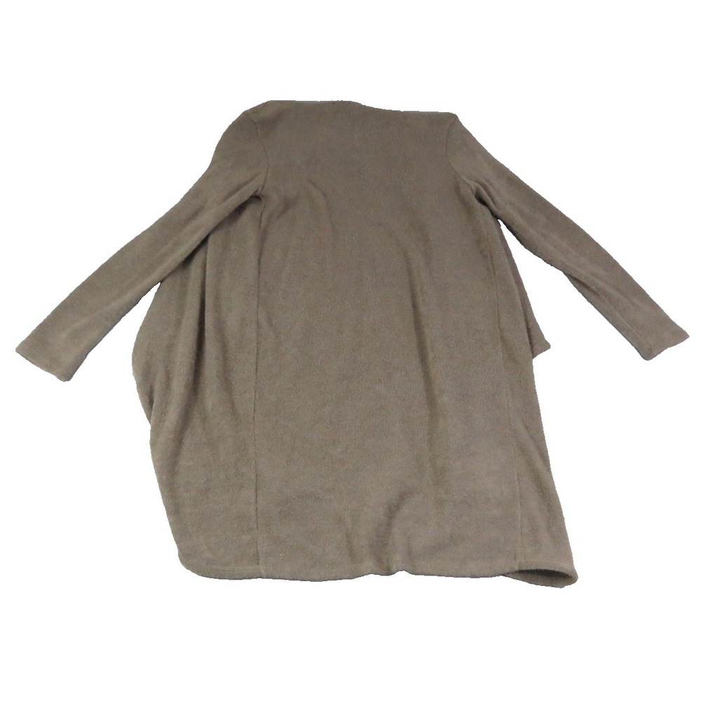 A'GACI Open Front Cardigan Women Taupe Drape Long USA Acrylic Blend 18x33.5 - Picture 5 of 7